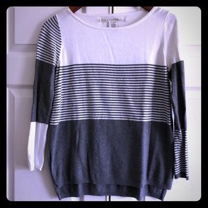 Max Studio Grey and White Sweater
